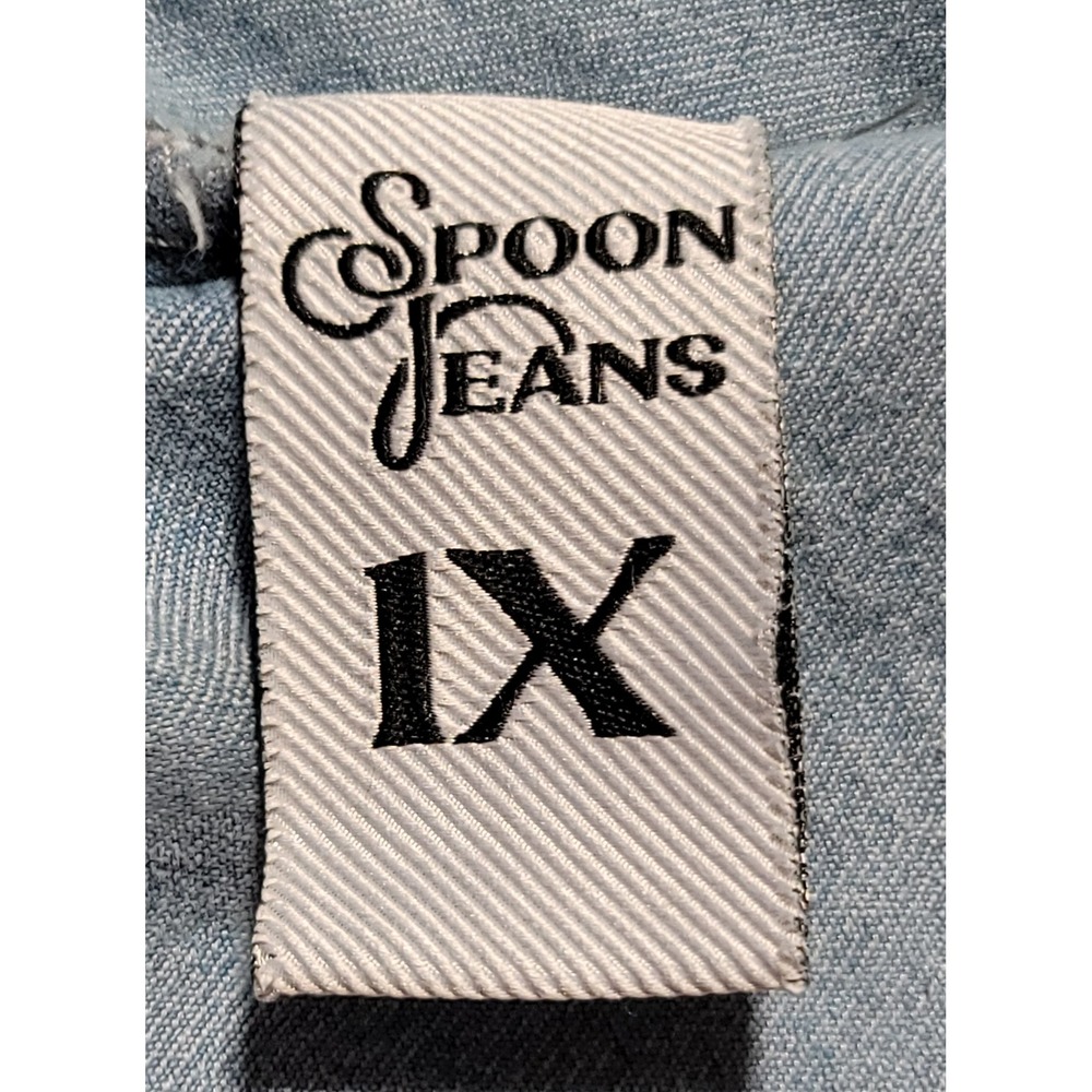 NWT Spoon Jeans Be Inspired Midi Denim Trench Paint Splatter Streetwear 1X - Picture 9 of 12